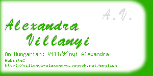 alexandra villanyi business card